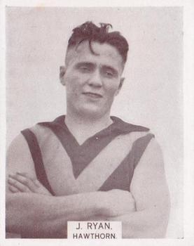 1933 Wills's Victorian Footballers (Large) #185 Jack Ryan Front